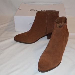 Aldo brown suede booties